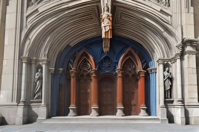cathedral, church, door, relief, statue, portal, entrance, architecture, gothic, religion, christianity, carving, wood carving, stone, ornate, stonework, medieval, history, entry, historical