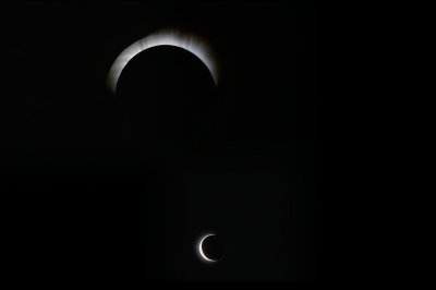 solar eclipse, astronomy, celestial event, moon phase, cosmic phenomena, sun, natural phenomenon, universe, crescent, astrophotography, light and shadow, sky observation, dark sky, silhouette, astral phenomenon, sky, visible stars, light reflection, celestial photography, natural magic