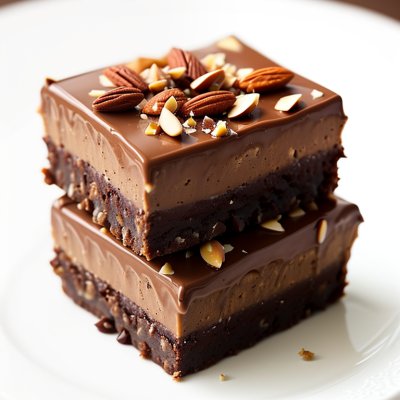 caramel, almonds, fudge, nuts, chocolate, dessert, sweet, chocolate candies, treats, homemade goods, baking, sweets, milk chocolate, tasting, confectionery, caramel cubes, fresh, treat, cubes, white background, delicious