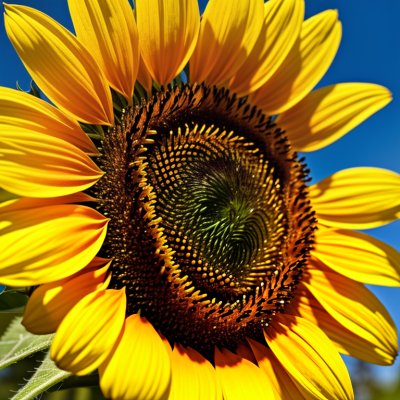 sunflower, bee, pollination, summer, macro, yellow, blue sky, flower, nature, garden, flower wallpaper, natural, beautiful flowers, wings, plant, insect, green, details, circle, stigma, sunny, flower background, petal