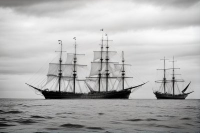 sailing ship, sea, masts, vintage ship, sailing, historical navy, sky, clouds, calm sea, maritime, romantic sea, vessel, sea shanty, sailing culture, nature, retro style, horizon, sea adventure, sailors, sailors on board