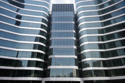 architecture, modern, glass, city, window, skyscraper, office, residential, balconies, front view, cityscape, innovative, design, reflection, panoramic, symmetry, clean, vertical, urban, widev