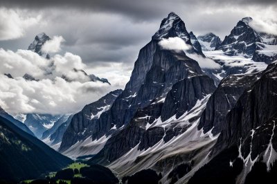 switzerland, mountain, alps, landscape, peak, sky, cloud, snow, cliff, nature, hiking, panoramic, natural beauty, rock formation, tourist attraction, valley, grey tones, mountain landscape, glacier, ecology