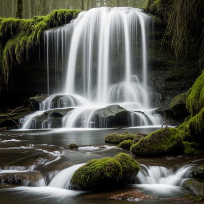 waterfall, nature, forest, rocks, moss, damp, green, peaceful, flowing, moisture, fern, water, time, photography, fresh, calm, serene, energy, renewal