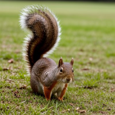 squirrel, wildlife, grass, nature, park, cute, green, background, furry, outdoor, meadow, forest, beautiful, sciurus vulgaris, red squirrel, rodent, close-up, tail, mammal, landscape