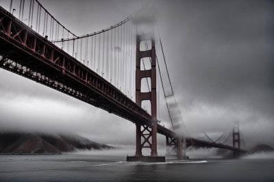 bridge, golden gate, san francisco, america, landmark, fog, beautiful, sea, nature, structure, engineering, travel, icon, view, impressive, silhouette, ocean, famous, magical, popular, west coast