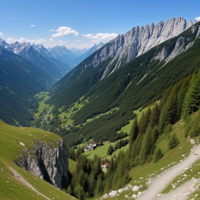 mountain, cliff wall, alps, summer landscape, austria, hiking, nature, landscape, kleinwalsertal, steep, hiking trail, rock formation, allgäu alps — Смешной рисунок