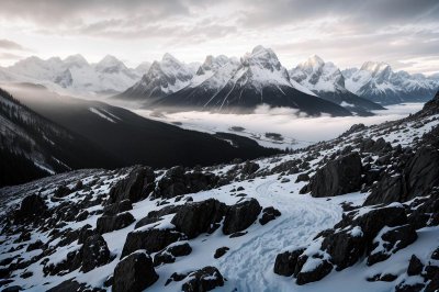 mountains, snow, river, landscape, sunlight, alps, hiking, dawn, rock, solitude, cliff, cool, blue, white peaks, nature, clouds, hillside, peaceful, germany, mountain range, view