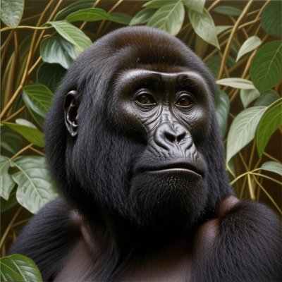 mountain, gorilla, uganda, nature, rainforest, jungle, mammals, wild, animal, orientation, fauna, vegetation, branches, greenery, feeding, primate, nutritious, environment, wilderness