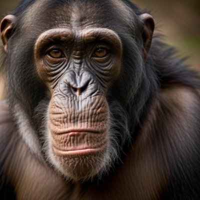 chimpanzee, portrait, wildlife, animal, primate, africa, eyes, kibale, uganda, fur, animal face, mood, maturity, nature, detail, close-up, curiosity, intelligence, searching