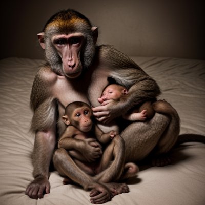 baboon, monkey, motherhood, baby, breastfeeding, love, forest, nature, life, mother's protection, fur, savanna, wilderness, animal, care, family, calm, mammal, maternal care, green