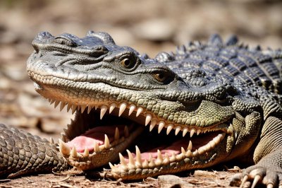 crocodile, reptile, teeth, open mouth, wild, animal, skin, green, natural habitat, crawling, zoology, photography, on display, sharp teeth, threat, ecosystem, wild nature, predator, conservation, shore, nature