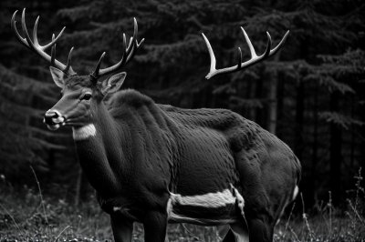 deer, antlers, nature, black and white, animal, mammal, monochrome, background, dark, wild, outdoors, forest, photography, calling, rut, beautiful wallpaper, wildlife, expression, portrait, dramatic, majestic