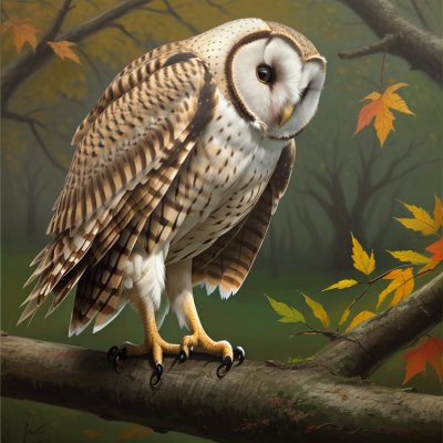 owl, nature, bird, predator, barn owl, tree, branch, autumn, rain, green, animal, wild, feathers, sitting, detail, wilderness, environment, natural, close-up