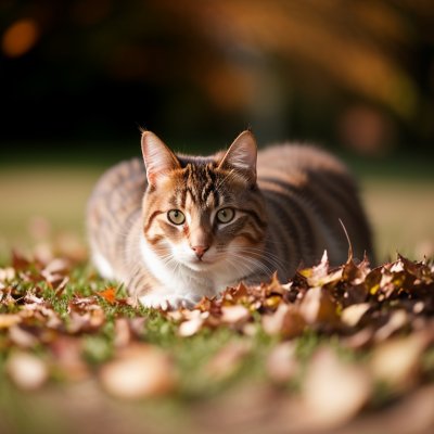 autumn, cat, pet, outdoors, beautiful wallpaper, grass, autumn leaves, nature, craft, cute, gravel, garden, background, pastel colors, calm, cat eyes, portrait, animal, natural light, detail, observation, darkness, contemplation — Размытый фон