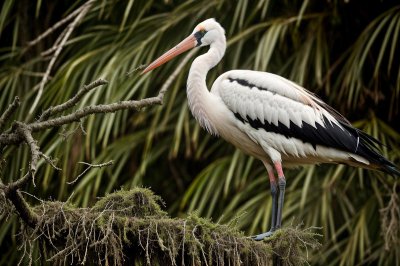 stork, nature, bird, feathers, ornithology, beak, wings, birdwatching, fauna, white stork, natural surroundings, daylight, garden, wildlife, green leaves, animal kingdom, open nature, beautiful, one leg