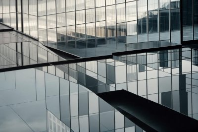 facade, glass facade, building, modern, reflection, architecture