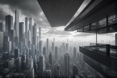 skyscraper, architecture, city, facade, glass, perspective, cityscape, high