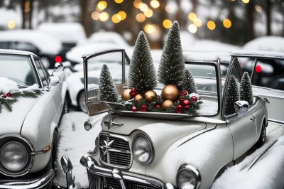 opel, car wallpapers, car, classic, decoration, christmas