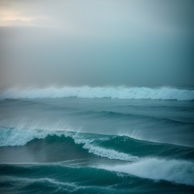 sea, mist, wave, fog, water, nature, weather, ocean — Размытый фон