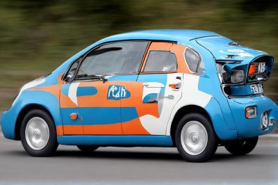 car, small, painted, advertising, models, car wallpapers, videochat, parked, street, urban, attraction, jobs