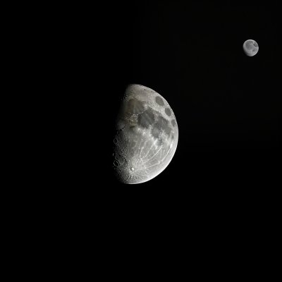 moon, night, planet, crater, crescent moon, moonlight