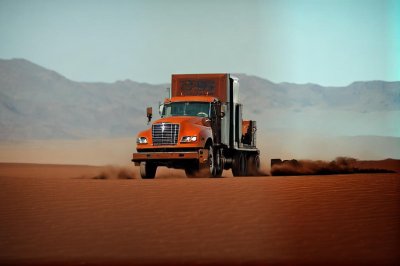 truck, desert, drylake, lakebed, nature, nevada, usa, classic, vintage, retro, vehicle