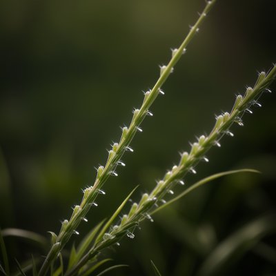 grass, blade of grass, dew, dewdrop, blow, vesicles, nature, small, tender, black-and-white, grasses, grasslands