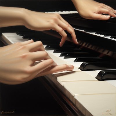 piano, keyboard, chord, fingering, hand, make music, musical instrument, piano keyboard, keys, black-and-white, monochrome, hd background, melody