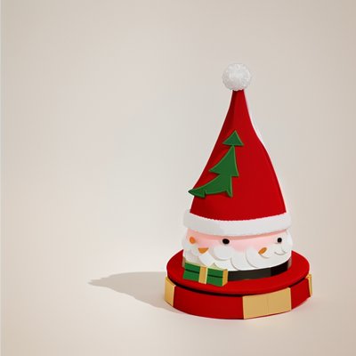 christmas decoration, santa hat, holiday hat, christmas craft, festive ornament, christmas music, sheet music, oh holy night, christmas card, poinsettia, holiday background, winter decoration, handmade ornament, red and white hat, christmas snowflake, glitter snowflake, felt hat, christmas tulle, festive scene, holiday still life, christmas tradition, seasonal decor, cute christmas, cozy holiday, christmas aesthetic